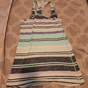 Lululemon Cool Racerback Size 10 -  Discover Stripe White Deep Indigo